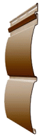 Виниловый вертикальный сайдинг Docke BlockHouse - цвет карамель