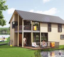 Фото Коттеджный поселок Les Lacs de L'Eau d'Heure, holiday homes, Бельгия. Материал: Фиброцементный сайдинг Cedral | scprl Arch. Urb. Valentiny &amp; Associés, Quai de Rome 68, B-4000 Liège. Фото № 1160262675